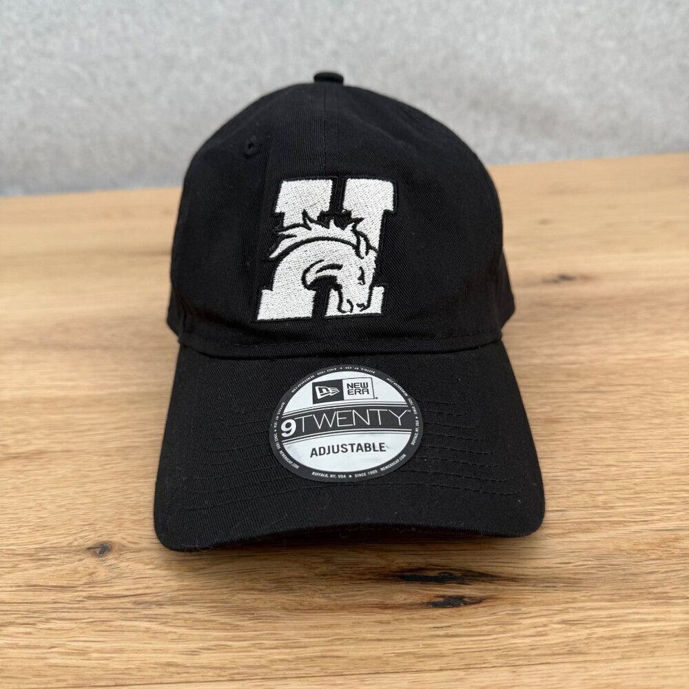 New Era Hamilton Broncs Cap Hat OS Black White Logo Adjustable Montana NWOT